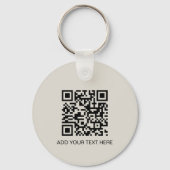 Porte-clés Logo QR personnalisé moderne (Verso)