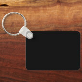 Porte-clés Logo rectangulaire moderne noir et blanc (Verso)