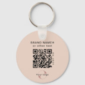 Porte-clés Logo recto verso et code QR sur Blush Company Busi (Verso)