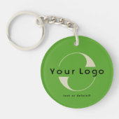 Porte-clés Logo recto verso et code QR sur Green Company Busi (Devant)