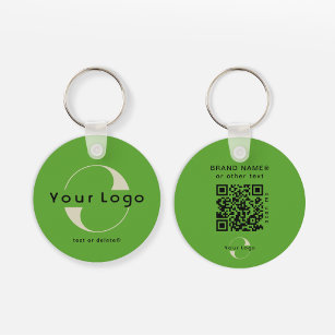 Porte-clés Logo recto verso et code QR sur Green Company Busi