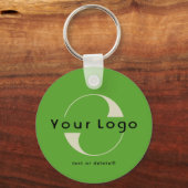 Porte-clés Logo recto verso et code QR sur Green Company Busi (Recto)