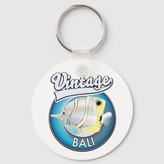 Porte-clés Logo rétro vintage Bali (Recto)