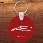 Porte-clés Logo Silhouette Blanc Coupe Gen (Recto)