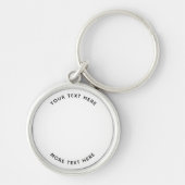 Porte-clés Logo Simple Avec Entreprise Texte (Devant)