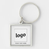 Porte-clés Logo Simple Avec Entreprise Texte (Devant)