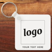Porte-clés Logo Simple Avec Entreprise Texte (Recto)
