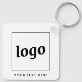 Porte-clés Logo Simple Avec Entreprise Texte (Dos)
