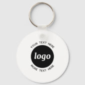 Porte-clés Logo Simple Avec Entreprise Texte (Recto)