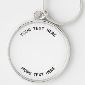 Porte-clés Logo Simple Avec Entreprise Texte (Devant)