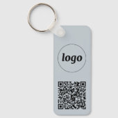 Porte-clés Logo simple Code QR Business Blue (Recto)