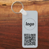 Porte-clés Logo simple Code QR Business Blue (Recto)