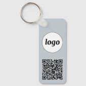 Porte-clés Logo simple Code QR Business Blue (Recto)