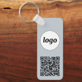 Porte-clés Logo simple Code QR Business Blue (Recto)