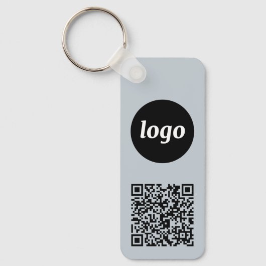 Porte-clés Logo simple Code QR Business Blue (Recto)