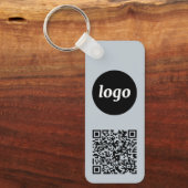 Porte-clés Logo simple Code QR Business Blue (Recto)