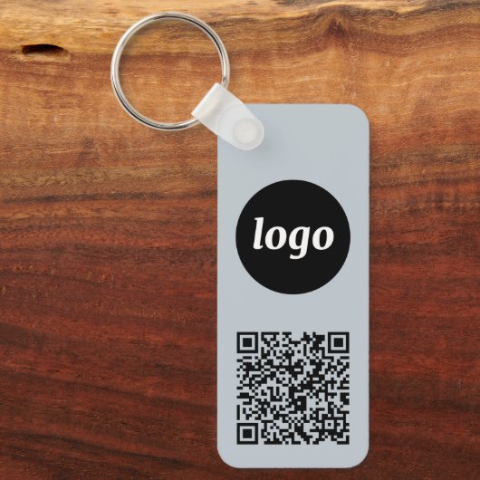 Porte-clés Logo simple Code QR Business Blue (Recto)