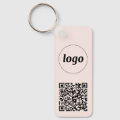 Porte-clés Logo simple QR Code Entreprise (Recto)