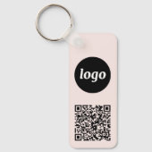 Porte-clés Logo simple QR Code Entreprise (Recto)