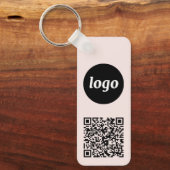 Porte-clés Logo simple QR Code Entreprise (Recto)