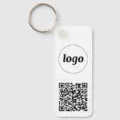 Porte-clés Logo simple QR Code Entreprise (Recto)