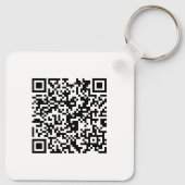 Porte-clés Logo simple QR Code Entreprise (Dos)