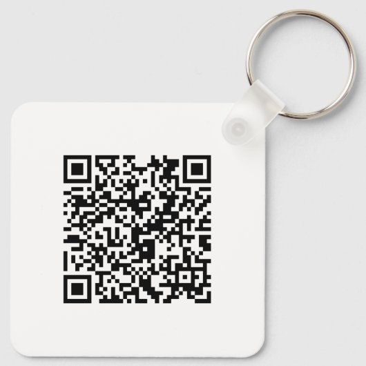 Porte-clés Logo simple QR Code Entreprise (Dos)