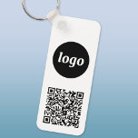 Porte-clés Logo simple QR Code Entreprise<br><div class="desc">Ajoutez votre propre logo et votre code QR à ce design professionnel minimaliste saisissant. Idéal pour l'image de marque des employés ou comme produit promotionnel pour vos employés,  clients et clients.</div>