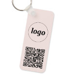 Porte-clés Logo simple QR Code Entreprise<br><div class="desc">Ajoutez votre propre logo et votre code QR à ce design professionnel minimaliste saisissant. Idéal pour l'image de marque des employés ou comme produit promotionnel pour vos employés,  clients et clients.</div>