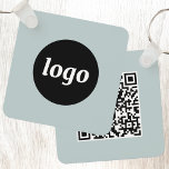 Porte-clés Logo simple QR Code Entreprise<br><div class="desc">Ajoutez votre propre logo et votre code QR à ce design professionnel minimaliste saisissant. Modifiez la couleur de l'arrière - plan dans l'outil de conception ou envoyez un courriel à squirrell@rocketmail.com pour obtenir de l'aide sur les modifications de couleur. Idéal pour l'image de marque des employés ou comme produit promotionnel...</div>