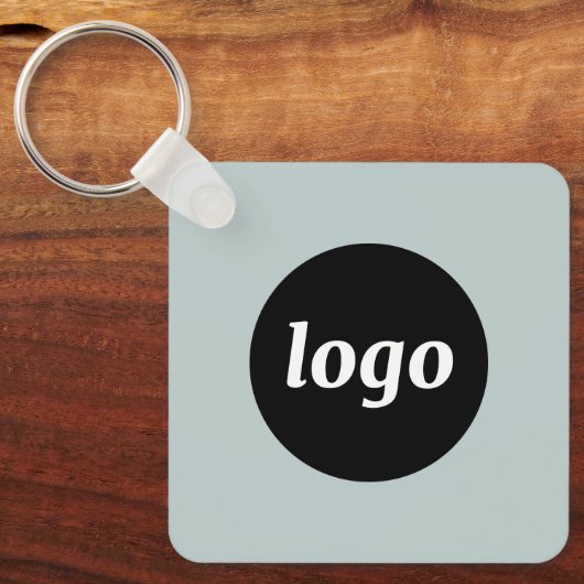 Porte-clés Logo simple QR Code Entreprise (Recto)