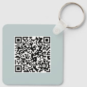 Porte-clés Logo simple QR Code Entreprise (Dos)
