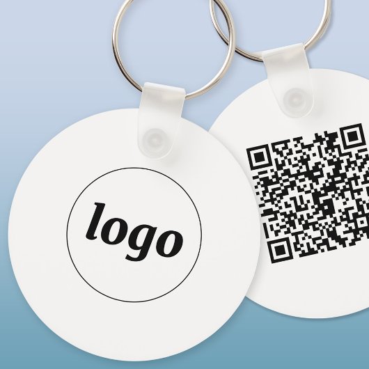 Porte-clés Logo simple QR Code Entreprise Promotionnel