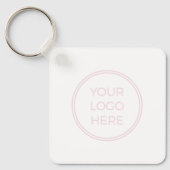 Porte-clés Logo simple rose pâle Code QR (Recto)