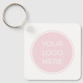 Porte-clés Logo simple rose pâle Code QR (Recto)