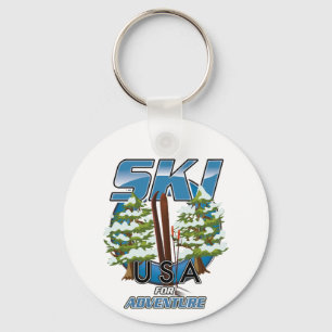 Porte-clés Logo Ski USA pour l'aventure.