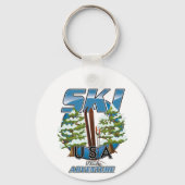 Porte-clés Logo Ski USA pour l'aventure. (Verso)