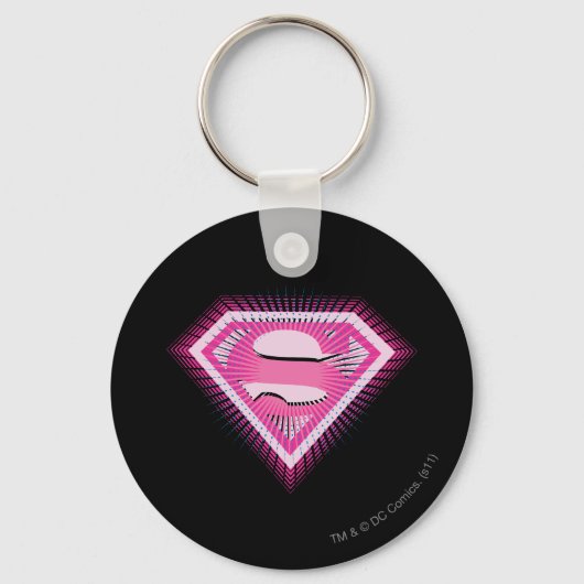 Porte-clés Logo Supergirl rose (Recto)