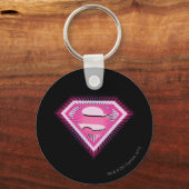 Porte-clés Logo Supergirl rose (Recto)