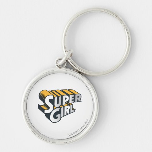 Porte-clés Logo Supergirl Silver et Orange (Devant)