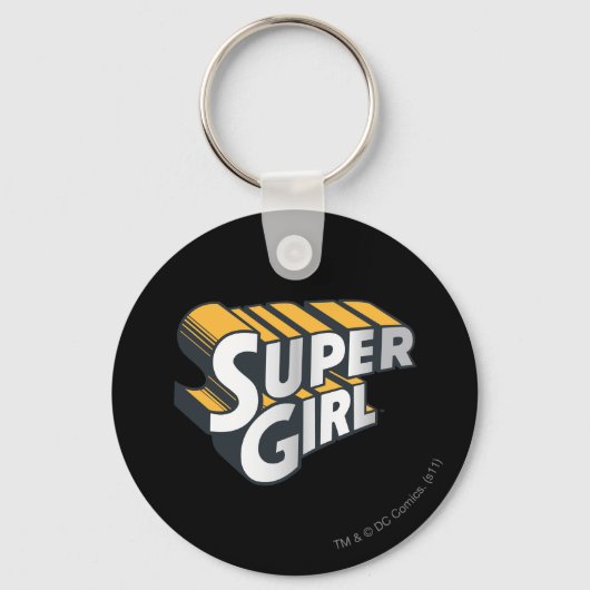Porte-clés Logo Supergirl Silver et Orange (Recto)