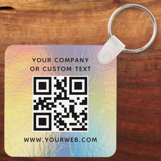 Porte-clés Logo, texte du code QR (Verso)