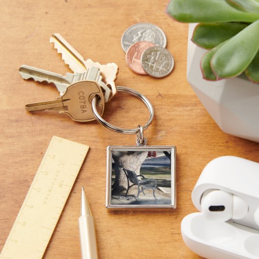 Porte-clés logo timelessimaging sur porte - clé. (Bureau)