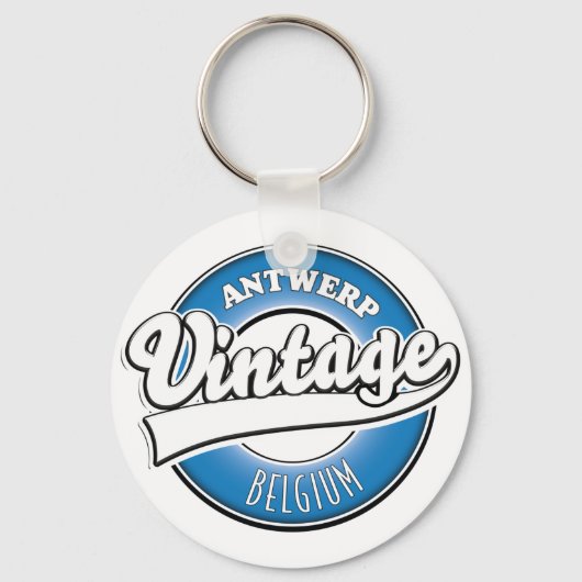Porte-clés Logo vintage d'Anvers Belgique (Recto)