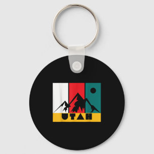 Porte-clés Logo Vintage de l'Utah - Park City Utah - Ski de f