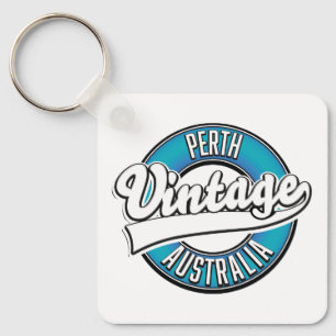 Porte-clés logo vintage de Perth Australie