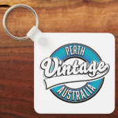Porte-clés logo vintage de Perth Australie (Recto)