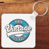 Porte-clés logo vintage de Perth Australie (Verso)