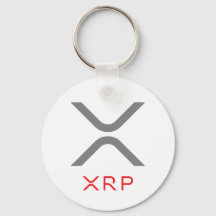 Logo XRP Gris et Rouge ripple | Porte - clé de bas