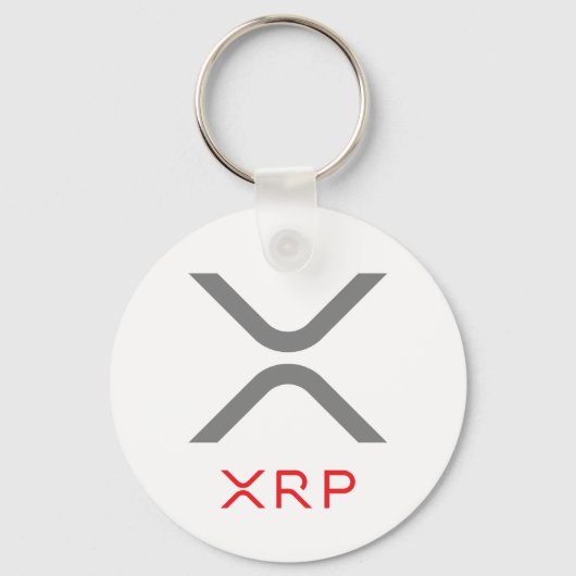 Porte-clés Logo XRP Gris et Rouge ripple | Porte - clé de bas (Recto)